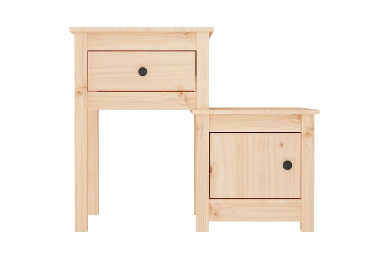beBasic Sängbord 79,5x38x65,5 cm massiv furu - Brown - Möbler - Bord & matgrupper - Avlastningsbord - Sängbord & nattduksbord