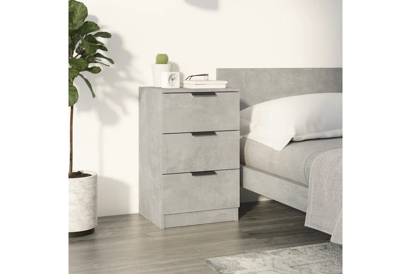 beBasic Sängbord betonggrå 40x36x65 cm - Grey - Möbler - Bord & matgrupper - Avlastningsbord - Sängbord & nattduksbord