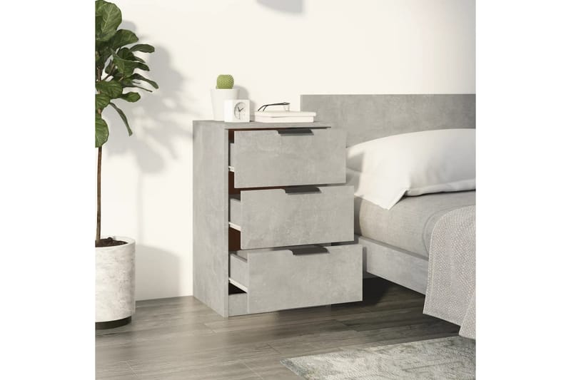 beBasic Sängbord betonggrå 40x36x65 cm - Grey - Möbler - Bord & matgrupper - Avlastningsbord - Sängbord & nattduksbord