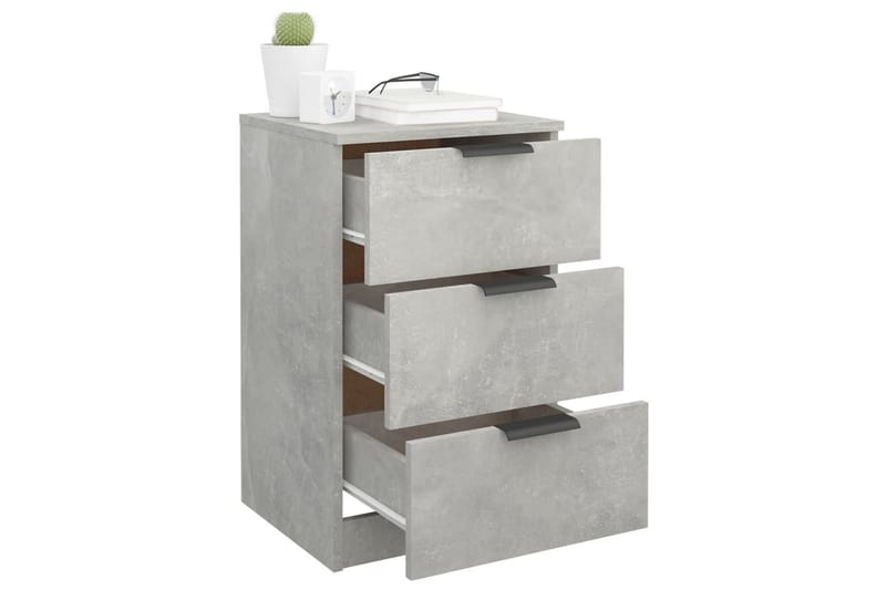 beBasic Sängbord betonggrå 40x36x65 cm - Grey - Möbler - Bord & matgrupper - Avlastningsbord - Sängbord & nattduksbord