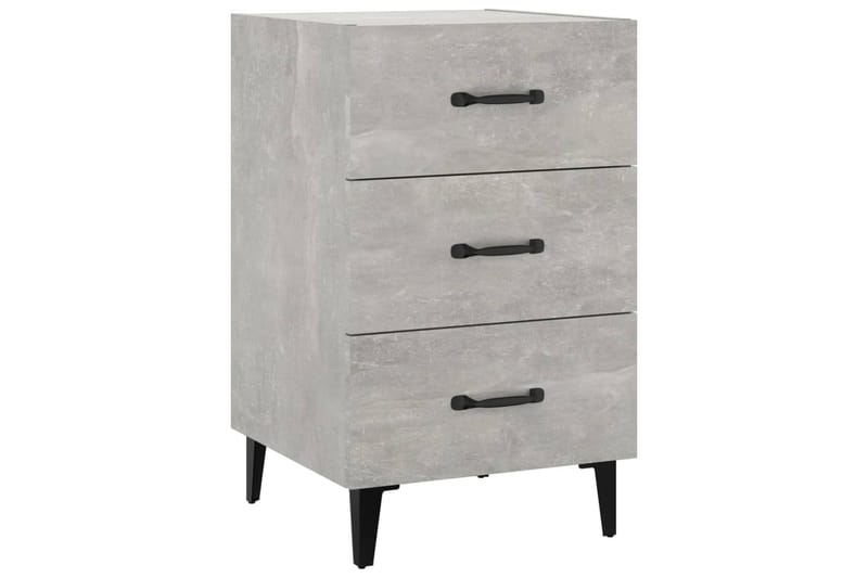 beBasic Sängbord betonggrå 40x40x66 konstruerat trä - Grey - Möbler - Bord & matgrupper - Avlastningsbord - Sängbord & nattduksbord