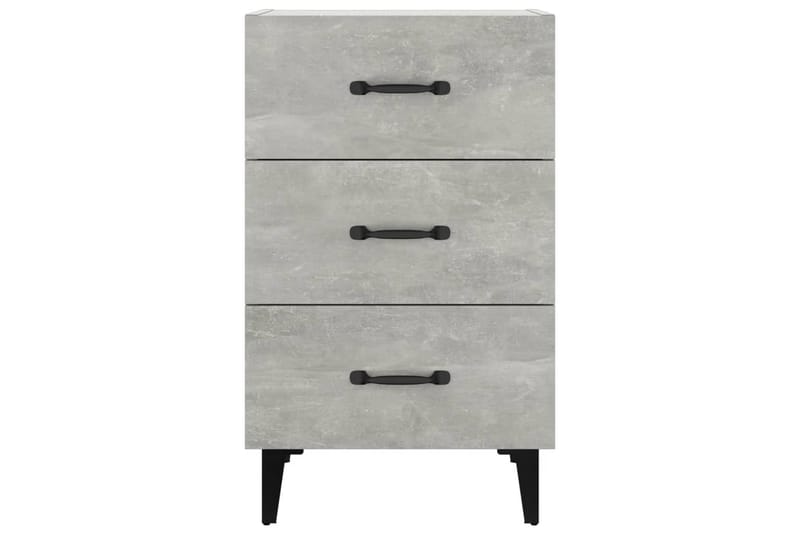 beBasic Sängbord betonggrå 40x40x66 konstruerat trä - Grey - Sängbord & nattduksbord