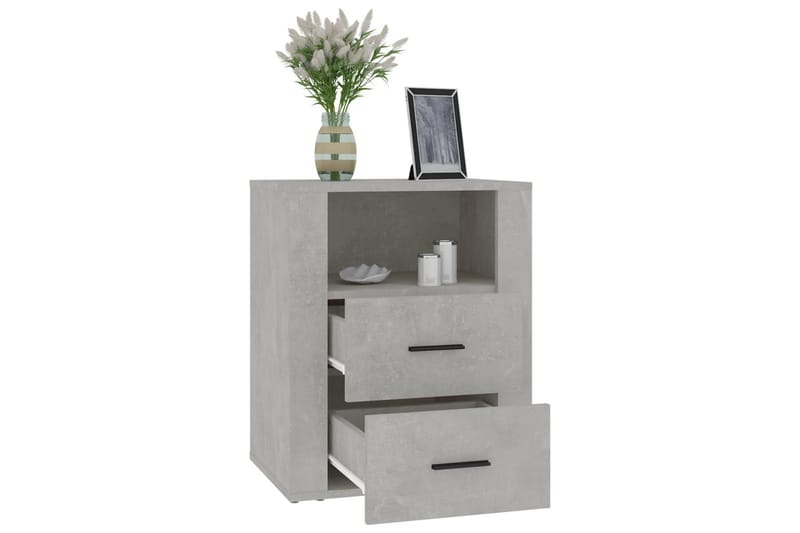 beBasic Sängbord betonggrå 50x36x60 cm konstruerat trä - Grey - Sängbord & nattduksbord