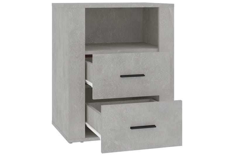 beBasic Sängbord betonggrå 50x36x60 cm konstruerat trä - Grey - Möbler - Bord & matgrupper - Avlastningsbord - Sängbord & nattduksbord