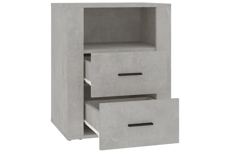 beBasic Sängbord betonggrå 50x36x60 cm konstruerat trä - Grey - Sängbord & nattduksbord