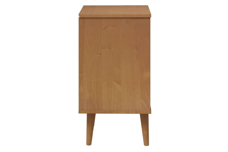 beBasic Sängbord brun 40x35x65 cm massiv furu - Brown - Möbler - Bord & matgrupper - Avlastningsbord - Sängbord & nattduksbord