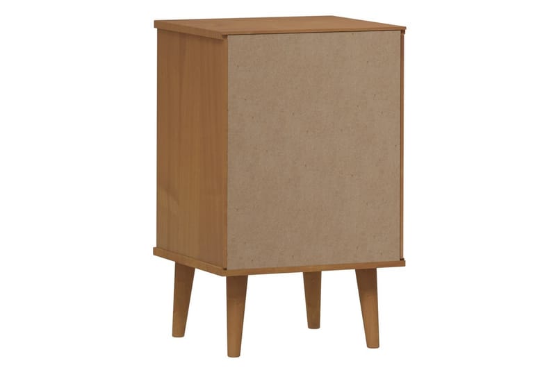 beBasic Sängbord brun 40x35x65 cm massiv furu - Brown - Sängbord & nattduksbord