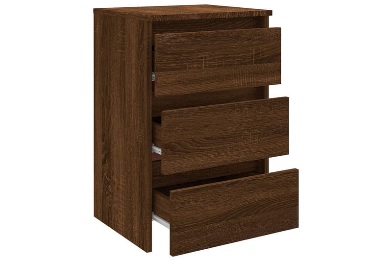 beBasic Sängbord brun ek 40x35x62,5 cm konstruerat trä - Brown - Möbler - Bord & matgrupper - Avlastningsbord - Sängbord & nattduksbord