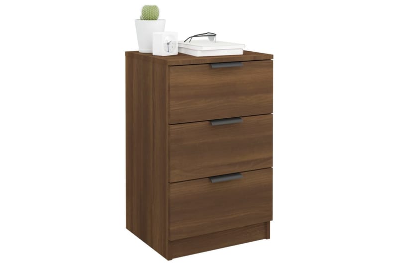 beBasic Sängbord brun ek 40x36x65 cm - Brown - Möbler - Bord & matgrupper - Avlastningsbord - Sängbord & nattduksbord