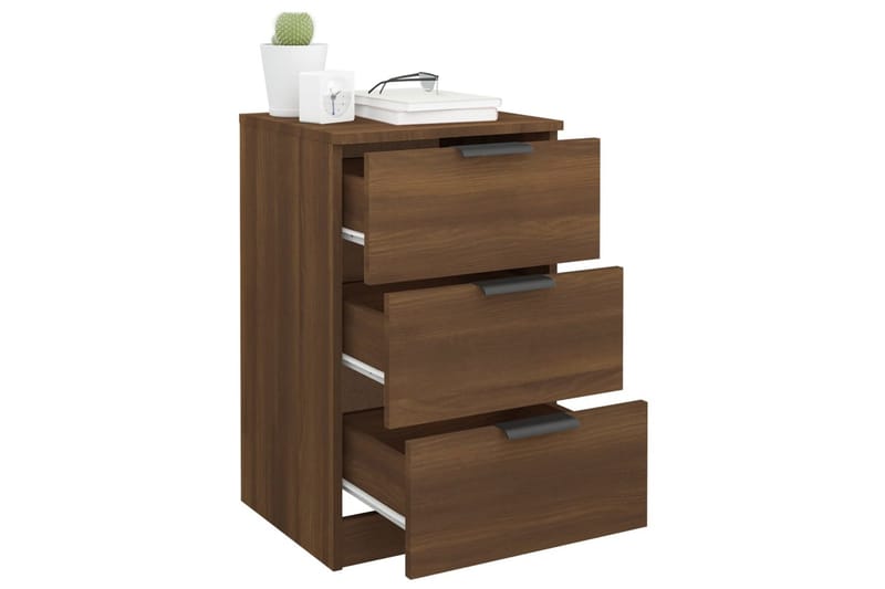 beBasic Sängbord brun ek 40x36x65 cm - Brown - Möbler - Bord & matgrupper - Avlastningsbord - Sängbord & nattduksbord