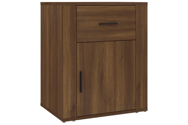 beBasic Sängbord Brun ek 50x36x60 cm konstruerat trä - Brown - Möbler - Bord & matgrupper - Avlastningsbord - Sängbord & nattduksbord