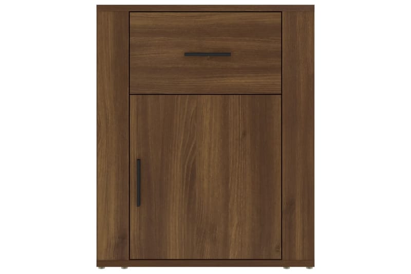 beBasic Sängbord Brun ek 50x36x60 cm konstruerat trä - Brown - Möbler - Bord & matgrupper - Avlastningsbord - Sängbord & nattduksbord