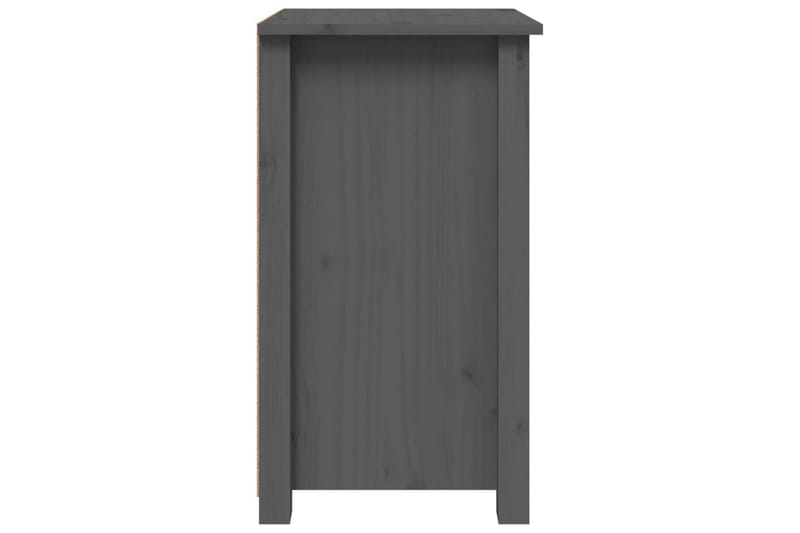 beBasic Sängbord grå 40x35x61,5 cm massiv furu - Grey - Sängbord & nattduksbord