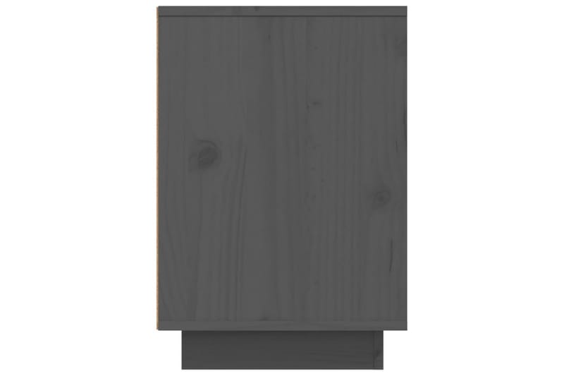beBasic Sängbord grå 50x34x50cm massiv furu - Grey - Möbler - Bord & matgrupper - Avlastningsbord - Sängbord & nattduksbord