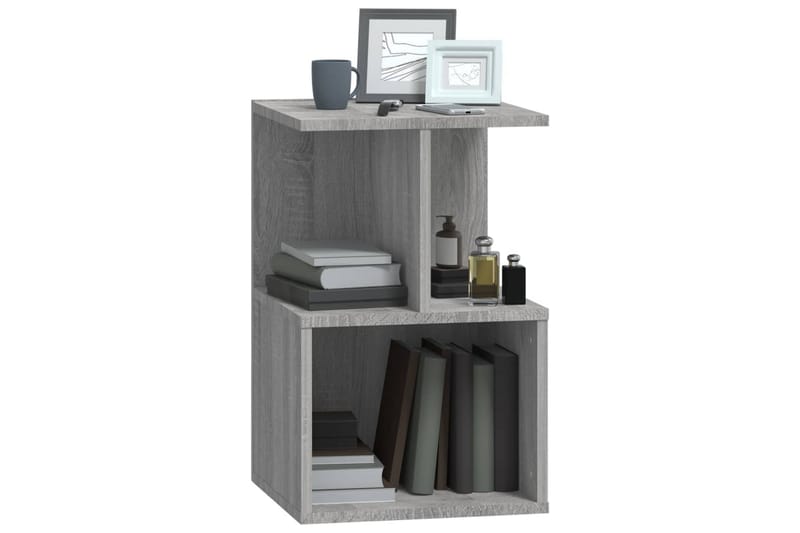 beBasic Sängbord grå sonoma 35x35x55 cm konstruerat trä - Grey - Möbler - Bord & matgrupper - Avlastningsbord - Sängbord & nattduksbord
