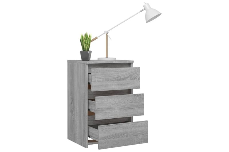 beBasic Sängbord grå sonoma 40x35x62,5 cm konstruerat trä - Grey - Möbler - Bord & matgrupper - Avlastningsbord - Sängbord & nattduksbord