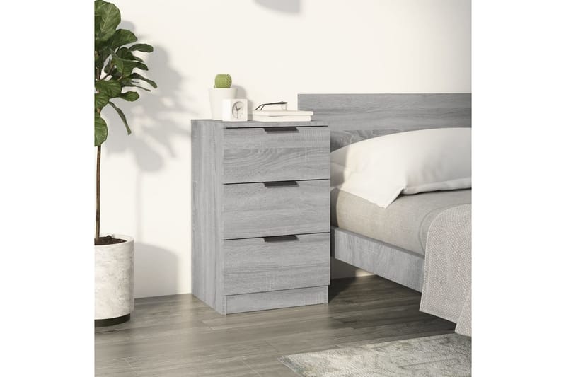 beBasic Sängbord grå sonoma 40x36x65 cm - Grey - Möbler - Bord & matgrupper - Avlastningsbord - Sängbord & nattduksbord