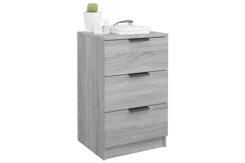 beBasic Sängbord grå sonoma 40x36x65 cm - Grey - Möbler - Bord & matgrupper - Avlastningsbord - Sängbord & nattduksbord