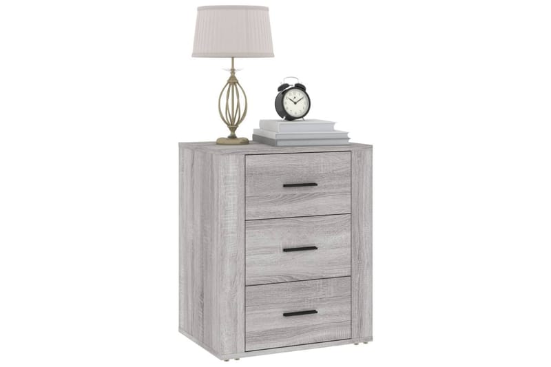 beBasic Sängbord Grå Sonoma 50x36x60 cm konstruerat trä - Grey - Möbler - Bord & matgrupper - Avlastningsbord - Sängbord & nattduksbord