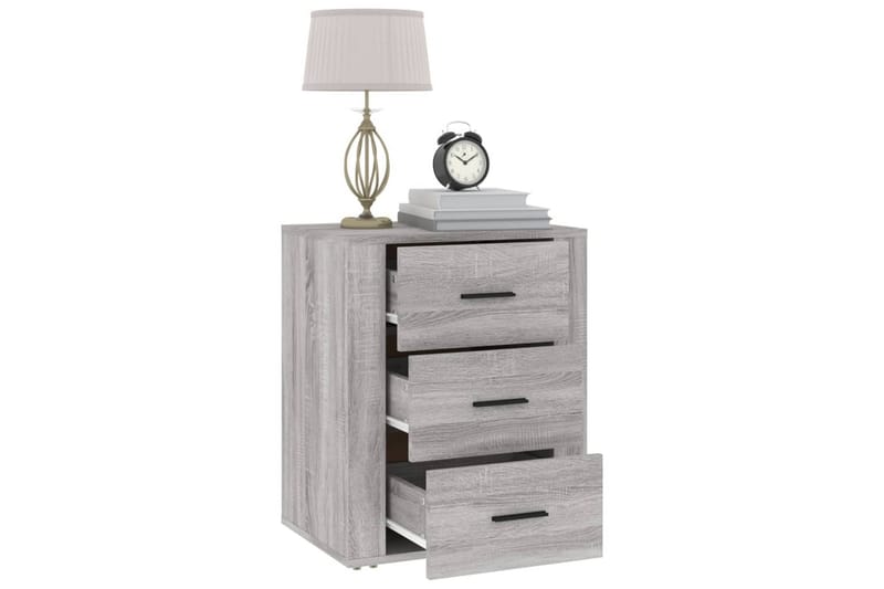 beBasic Sängbord Grå Sonoma 50x36x60 cm konstruerat trä - Grey - Möbler - Bord & matgrupper - Avlastningsbord - Sängbord & nattduksbord