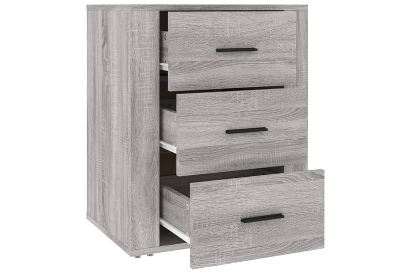 beBasic Sängbord Grå Sonoma 50x36x60 cm konstruerat trä - Grey - Sängbord & nattduksbord