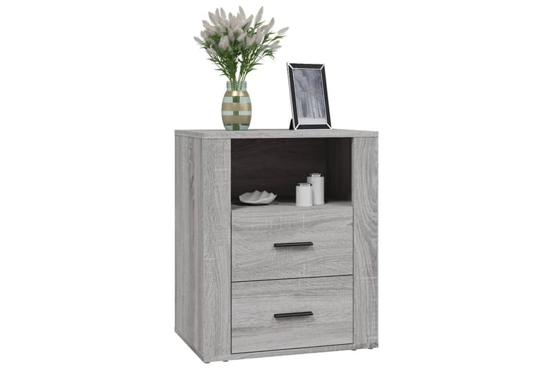 beBasic Sängbord Grå Sonoma 50x36x60 cm konstruerat trä - Grey - Möbler - Bord & matgrupper - Avlastningsbord - Sängbord & nattduksbord