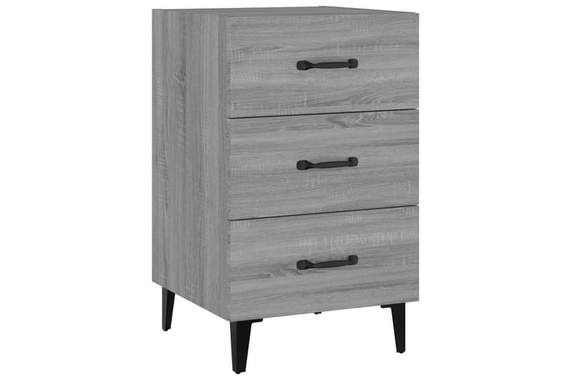 beBasic Sängbord grå sonoma-ek 40x40x66 cm konstruerat trä - Grey - Möbler - Bord & matgrupper - Avlastningsbord - Sängbord & nattduksbord