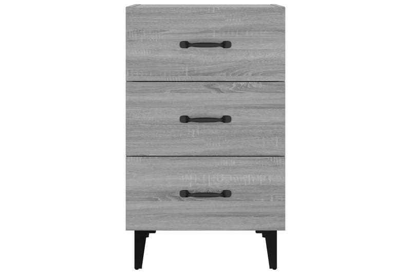 beBasic Sängbord grå sonoma-ek 40x40x66 cm konstruerat trä - Grey - Möbler - Bord & matgrupper - Avlastningsbord - Sängbord & nattduksbord