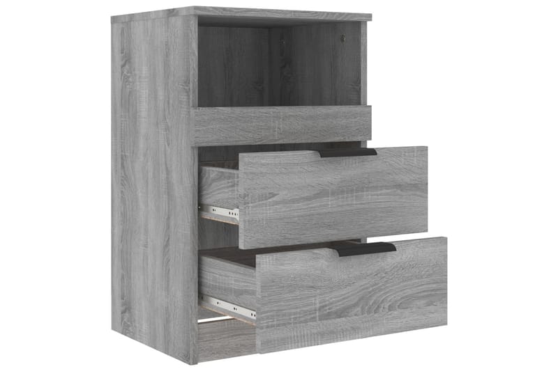 beBasic Sängbord grå sonoma konstruerat trä - Grey - Möbler - Bord & matgrupper - Avlastningsbord - Sängbord & nattduksbord