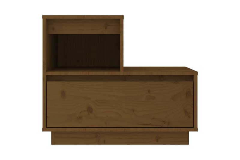 beBasic Sängbord honungsbrun 60x34x51 cm massiv furu - Brown - Sängbord & nattduksbord