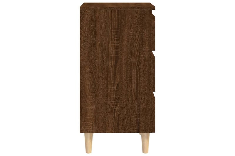 beBasic Sängbord med ben i massivt trä brun 40x35x69 cm - Brown - Möbler - Bord & matgrupper - Avlastningsbord - Sängbord & nattduksbord