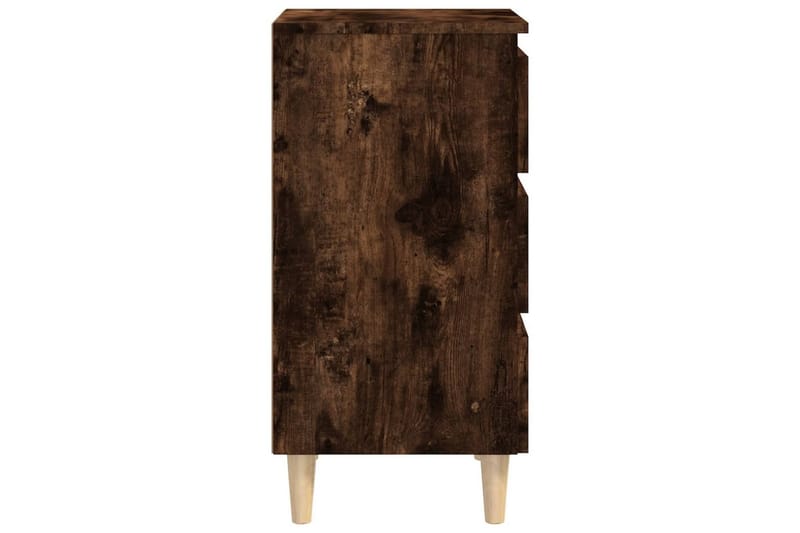 beBasic Sängbord med massiva träben rökfärgad ek 40x35x69 cm - Brown - Möbler - Bord & matgrupper - Avlastningsbord - Sängbord & nattduksbord