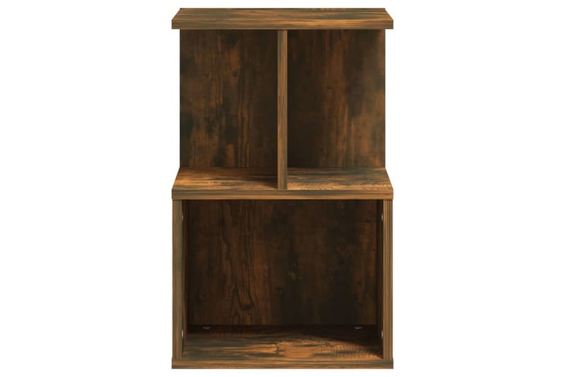 beBasic Sängbord rökfärgad ek 35x35x55 cm konstruerat trä - Brown - Möbler - Bord & matgrupper - Avlastningsbord - Sängbord & nattduksbord