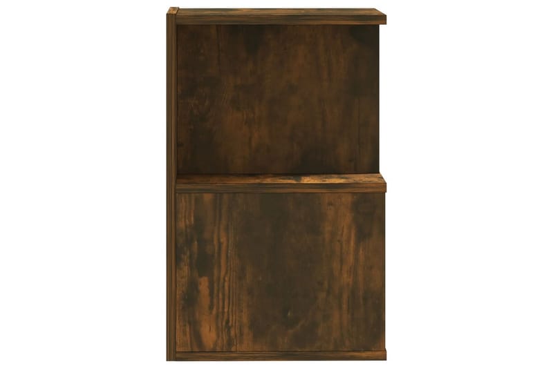 beBasic Sängbord rökfärgad ek 35x35x55 cm konstruerat trä - Brown - Möbler - Bord & matgrupper - Avlastningsbord - Sängbord & nattduksbord