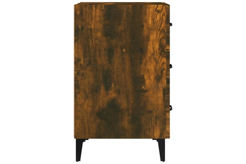 beBasic Sängbord rökfärgad ek 40x40x66 cm konstruerat trä - Brown - Möbler - Bord & matgrupper - Avlastningsbord - Sängbord & nattduksbord