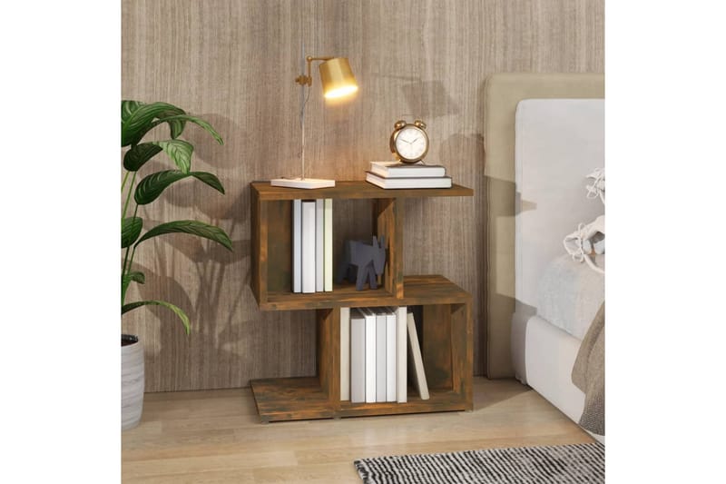 beBasic Sängbord rökfärgad ek 50x30x51,5 cm konstruerat trä - Brown - Möbler - Bord & matgrupper - Avlastningsbord - Sängbord & nattduksbord