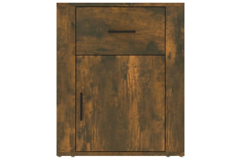 beBasic Sängbord rökfärgad ek 50x36x60 cm konstruerat trä - Brown - Möbler - Bord & matgrupper - Avlastningsbord - Sängbord & nattduksbord