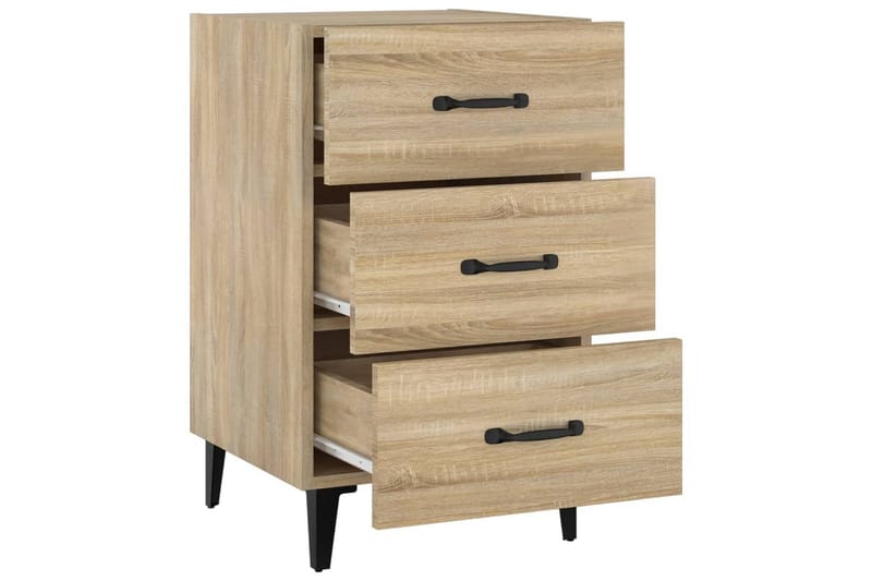 beBasic Sängbord sonoma-ek 40x40x66 konstruerat trä - Brown - Möbler - Bord & matgrupper - Avlastningsbord - Sängbord & nattduksbord