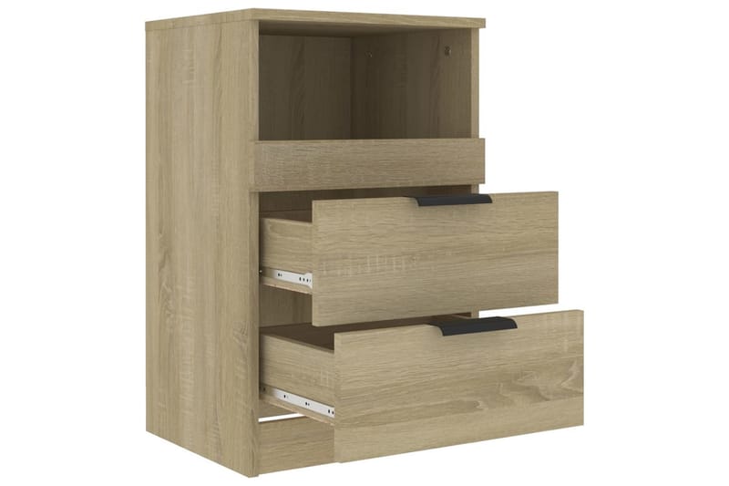 beBasic Sängbord sonoma-ek konstruerat trä - Brown - Sängbord & nattduksbord