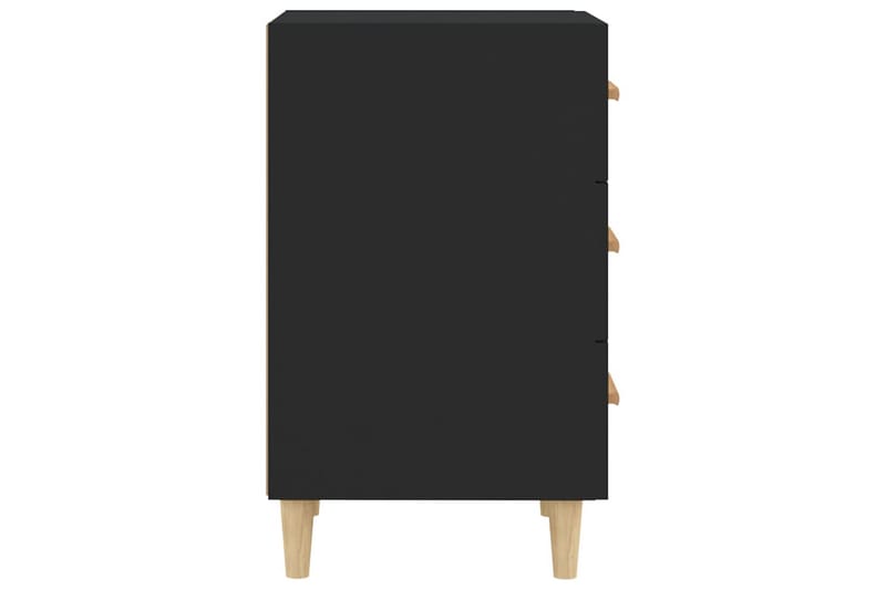 beBasic Sängbord svart 40x40x66 konstruerat trä - Black - Sängbord & nattduksbord
