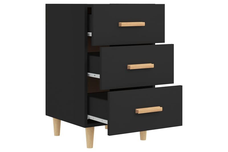 beBasic Sängbord svart 40x40x66 konstruerat trä - Black - Möbler - Bord & matgrupper - Avlastningsbord - Sängbord & nattduksbord