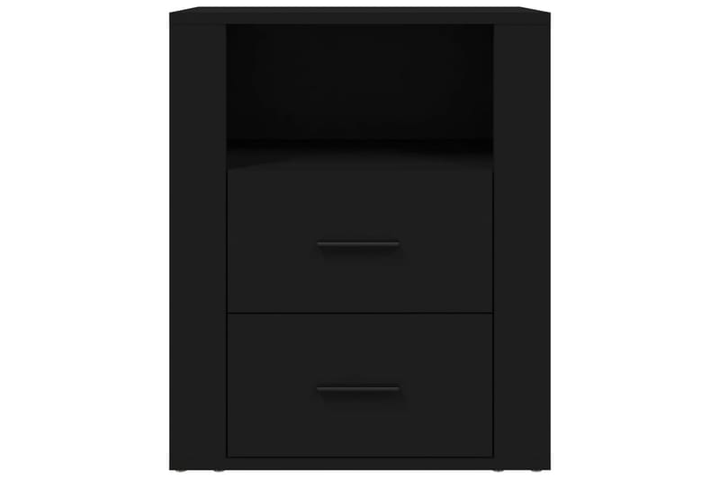 beBasic Sängbord svart 50x36x60 cm konstruerat trä - Black - Möbler - Bord & matgrupper - Avlastningsbord - Sängbord & nattduksbord