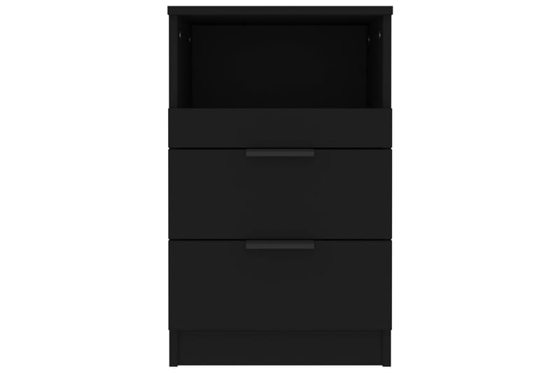 beBasic Sängbord svart konstruerat trä - Black - Möbler - Bord & matgrupper - Avlastningsbord - Sängbord & nattduksbord