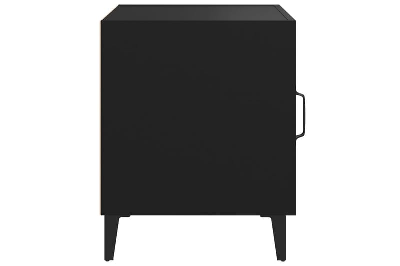 beBasic Sängbord svart konstruerat trä - Black - Möbler - Bord & matgrupper - Avlastningsbord - Sängbord & nattduksbord