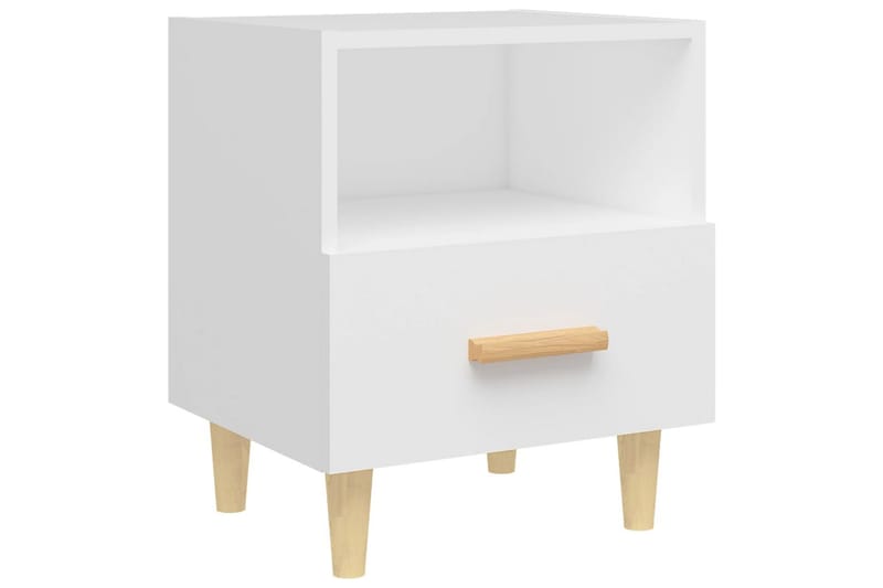 beBasic Sängbord vit 40x35x47 cm - White - Möbler - Bord & matgrupper - Avlastningsbord - Sängbord & nattduksbord