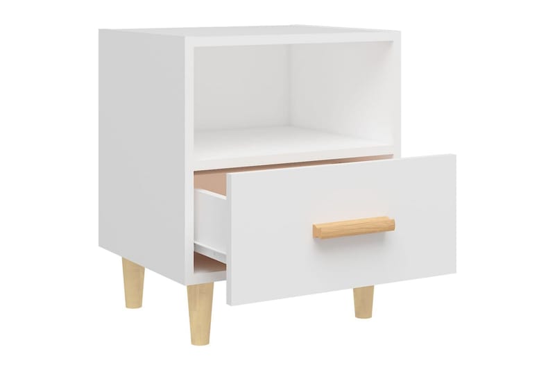 beBasic Sängbord vit 40x35x47 cm - White - Möbler - Bord & matgrupper - Avlastningsbord - Sängbord & nattduksbord