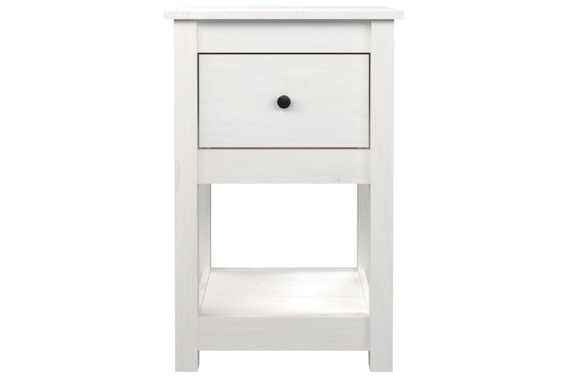 beBasic Sängbord vit 40x35x61,5 cm massiv furu - Möbler - Bord & matgrupper - Avlastningsbord - Sängbord & nattduksbord