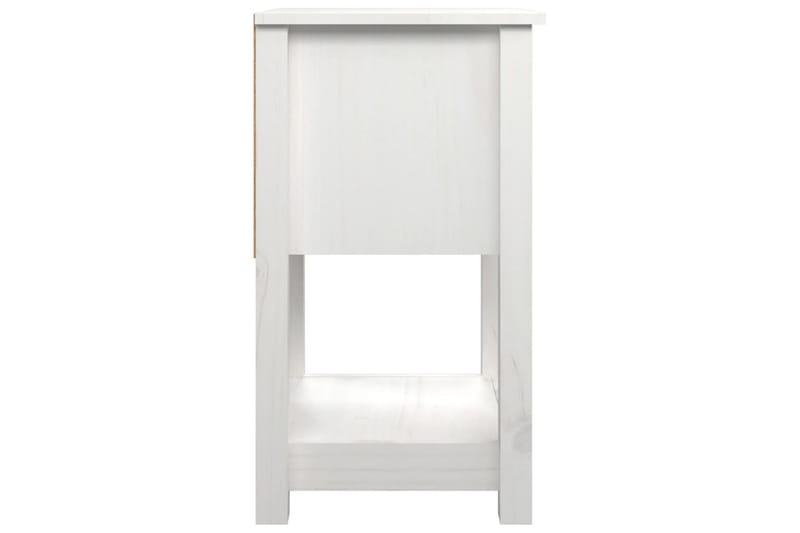 beBasic Sängbord vit 40x35x61,5 cm massiv furu - Möbler - Bord & matgrupper - Avlastningsbord - Sängbord & nattduksbord