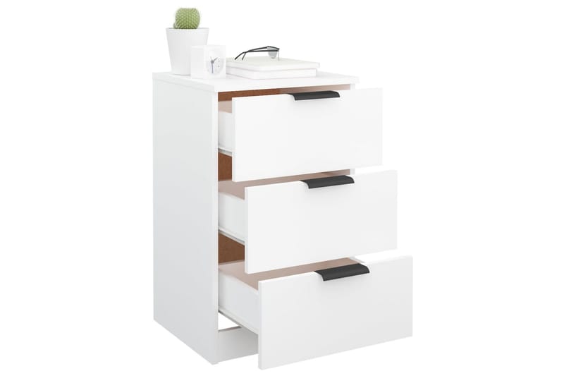 beBasic Sängbord vit 40x36x65 cm - White - Möbler - Bord & matgrupper - Avlastningsbord - Sängbord & nattduksbord