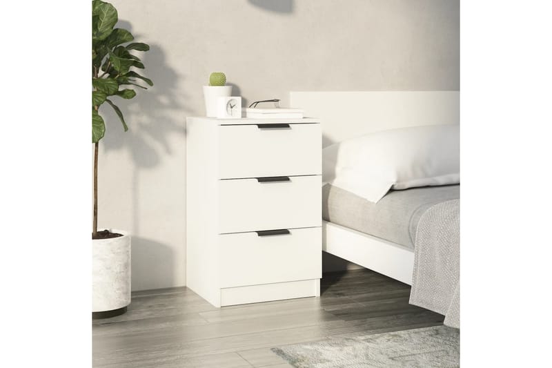 beBasic Sängbord vit 40x36x65 cm - White - Möbler - Bord & matgrupper - Avlastningsbord - Sängbord & nattduksbord